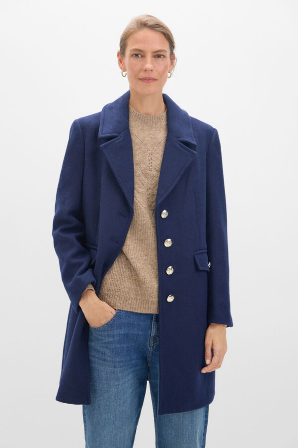 Cortefiel Military coat Navy