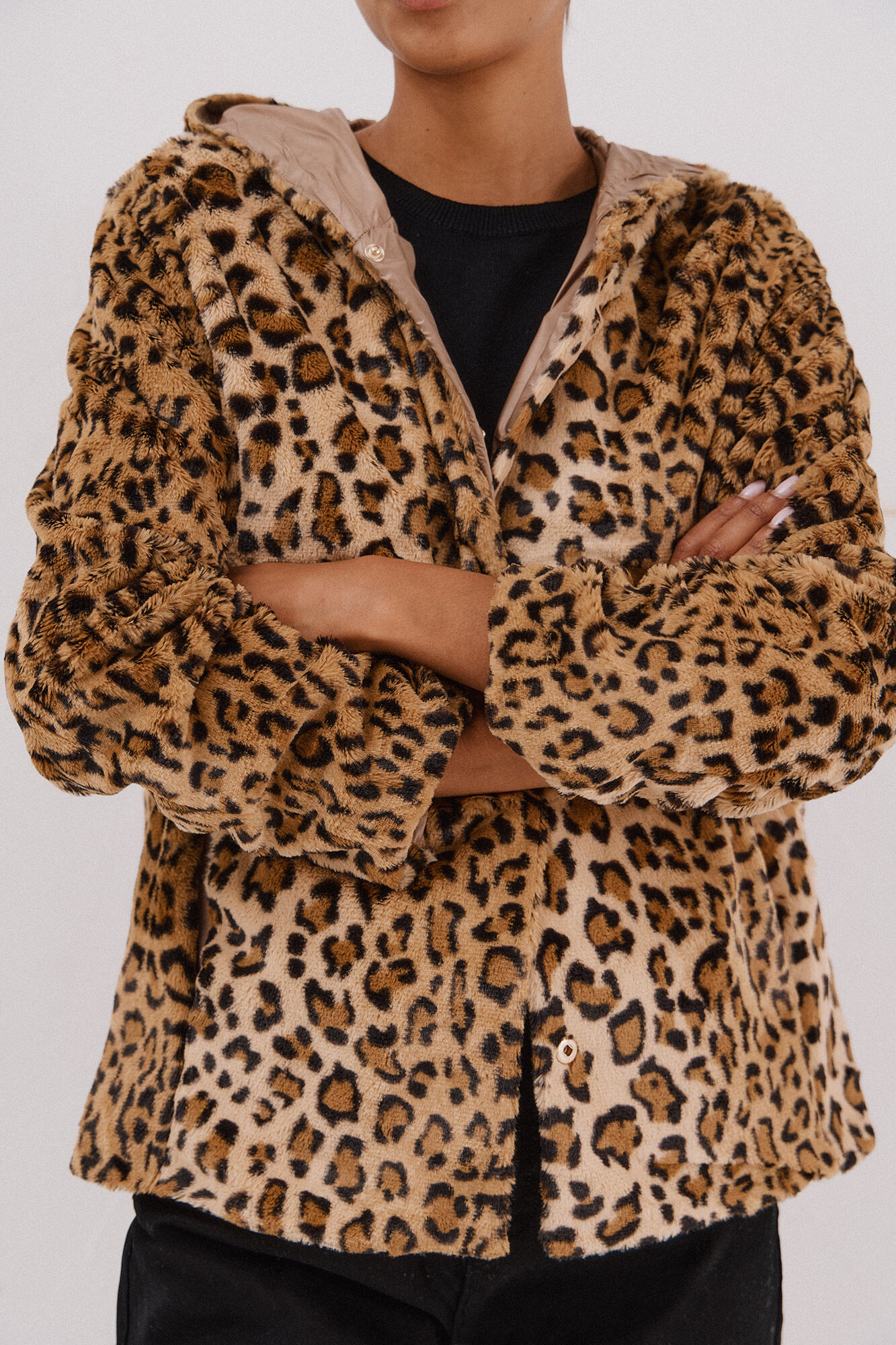 Cortefiel Short reversible faux fur jacket