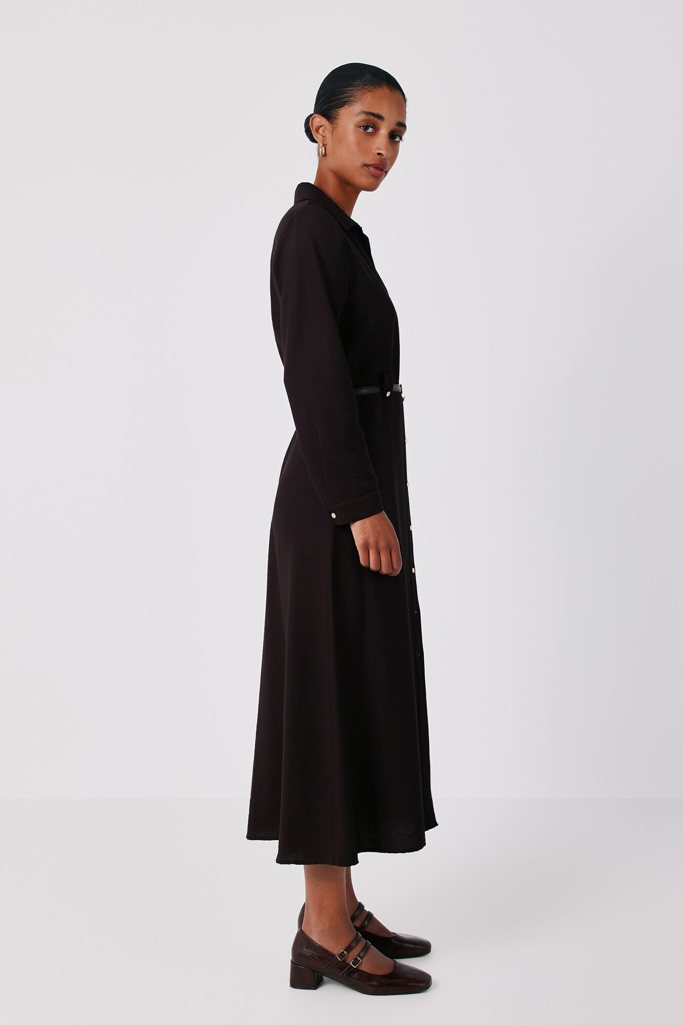 Cortefiel Midi shirt dress with belt