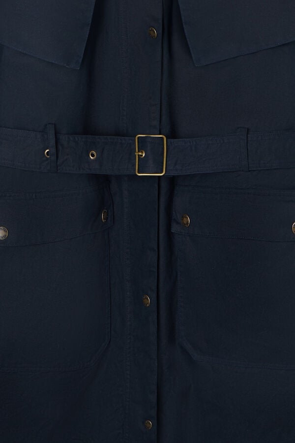 Silbon Parka longa encerada Azul