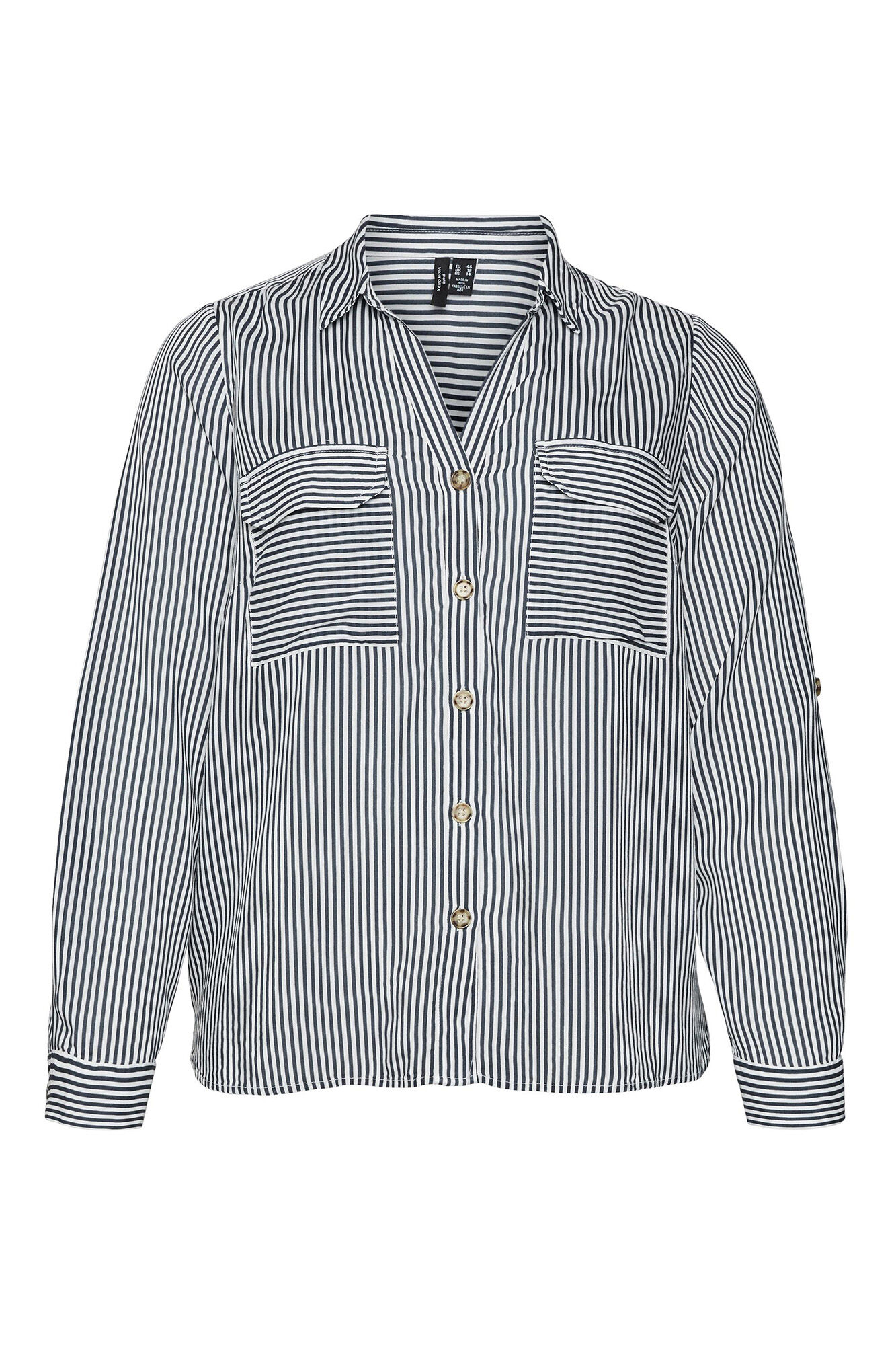 Vero Moda Curve Camisa fluida de riscas