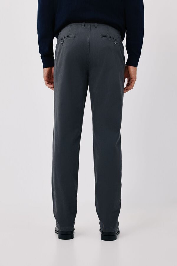 Cortefiel Basic regular chinos Dark grey