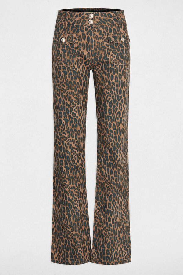 Morgan Calça jeans bootcut de cintura alta Multicolorido
