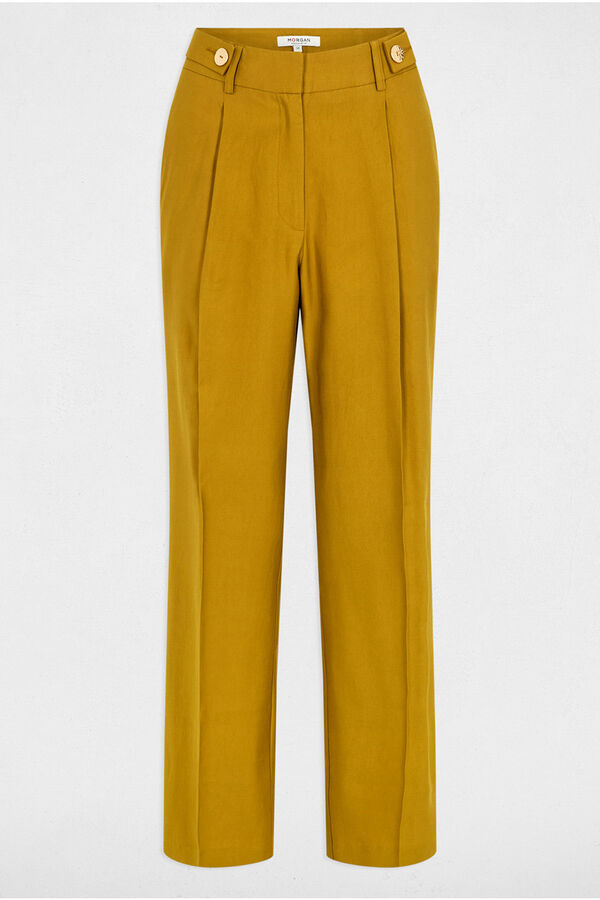 Morgan Pantalón estrecho en pernera Amarillo