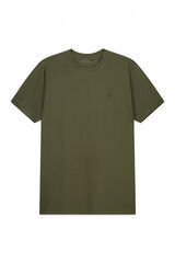 Cortefiel Basic piqué t-shirt Kaki