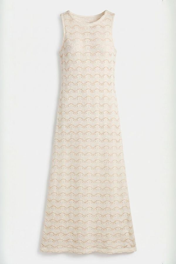 Slowlove Vestido b&aacute;sico em malha Branco