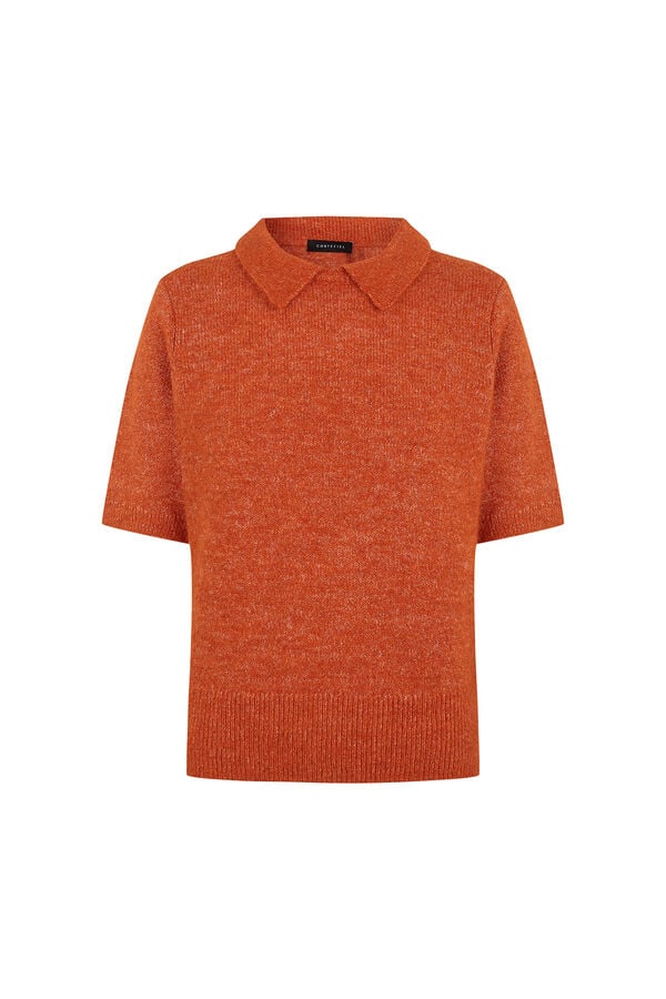 Cortefiel Polo neck jumper Orange