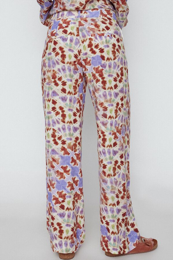 Cortefiel Printed wide-leg trousers Multicolour