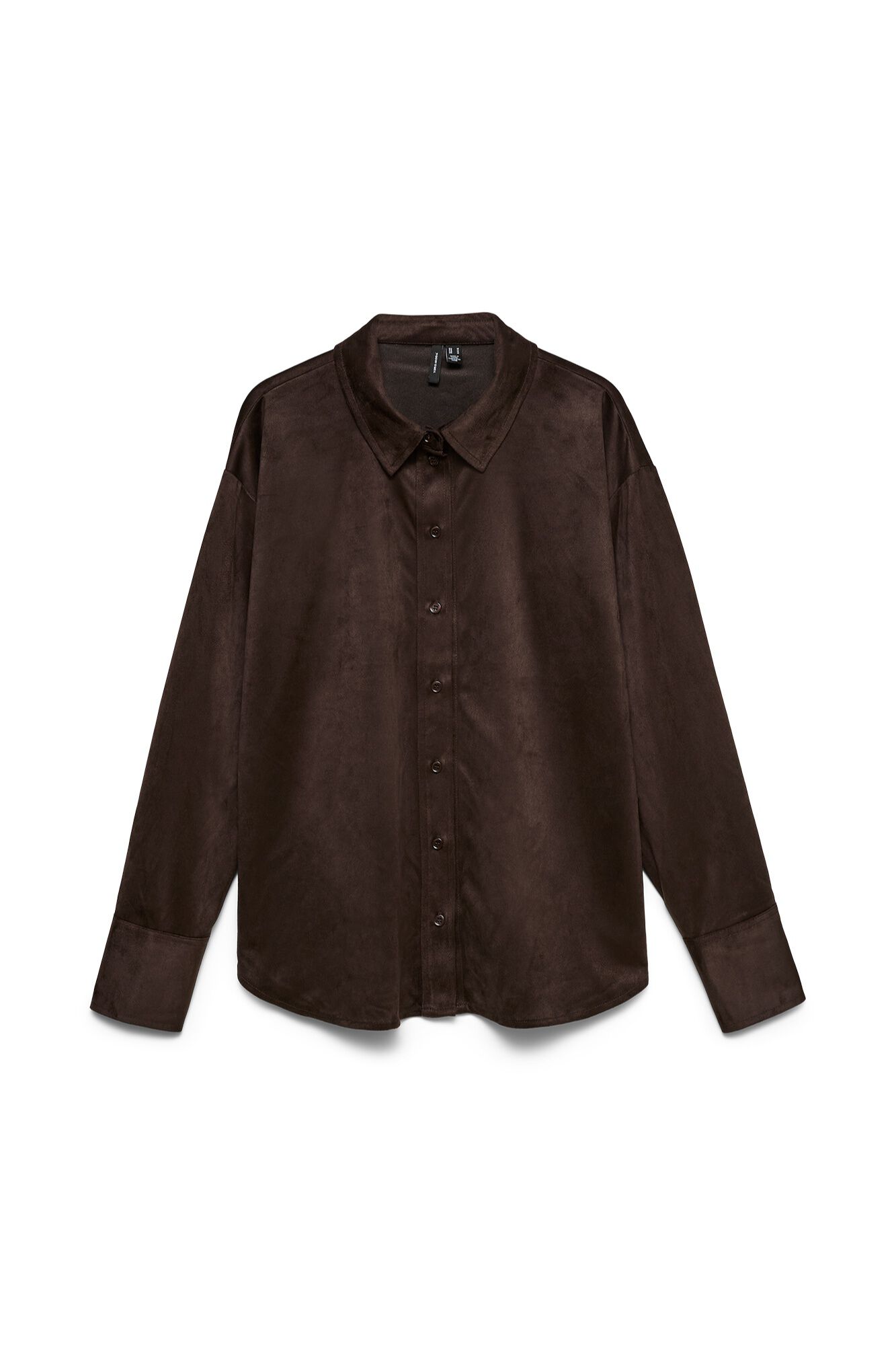 Vero Moda Curve Sobrecamisa fluida em camur&ccedil;a
