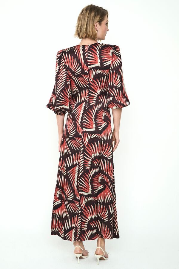 Panambi Vestido estampado Lilium Laranja