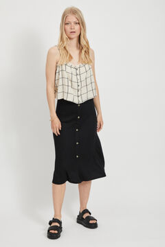 Cortefiel Buttoned skirt Black