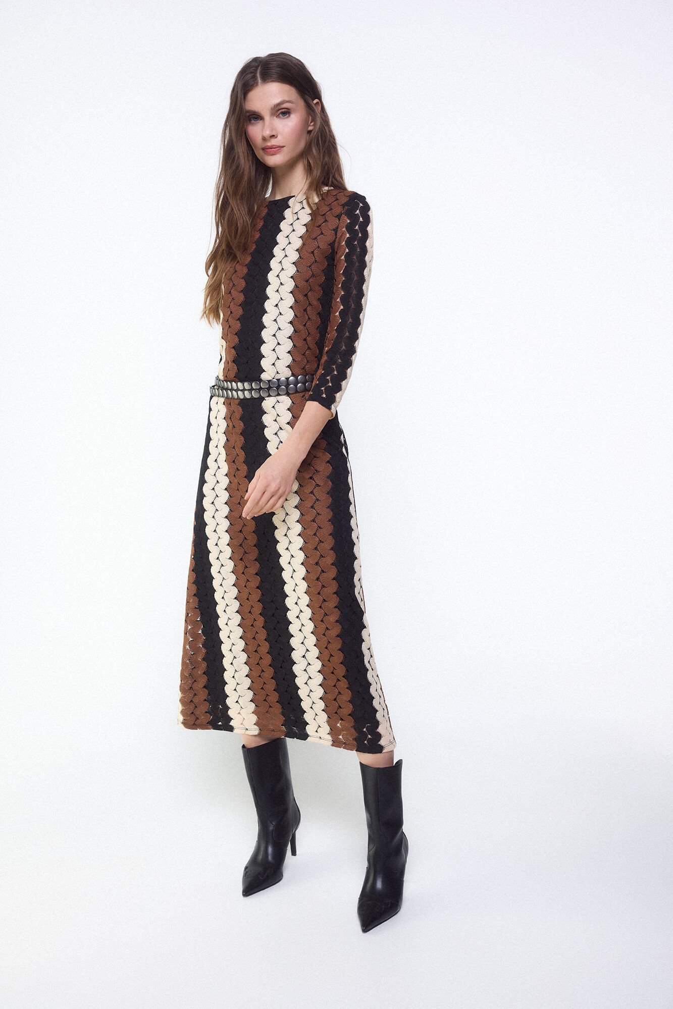 Slowlove Vestido estructura multicolor