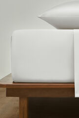 Bassols Lençol Bajera Satén 300 Hilos Cama 150-160 cm Branco