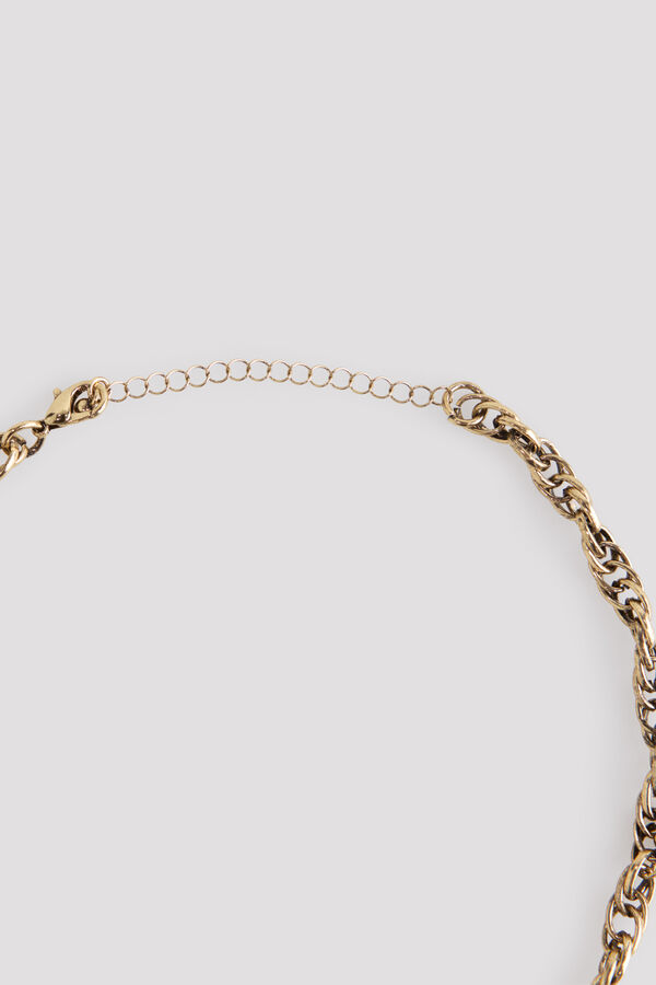 Cortefiel Heart charms chain Gold