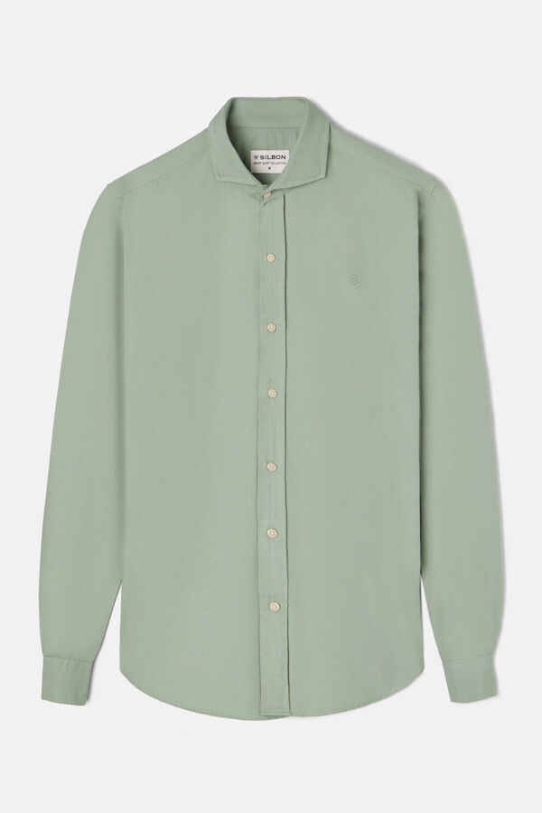 Cortefiel Plain micropique sport shirt Green