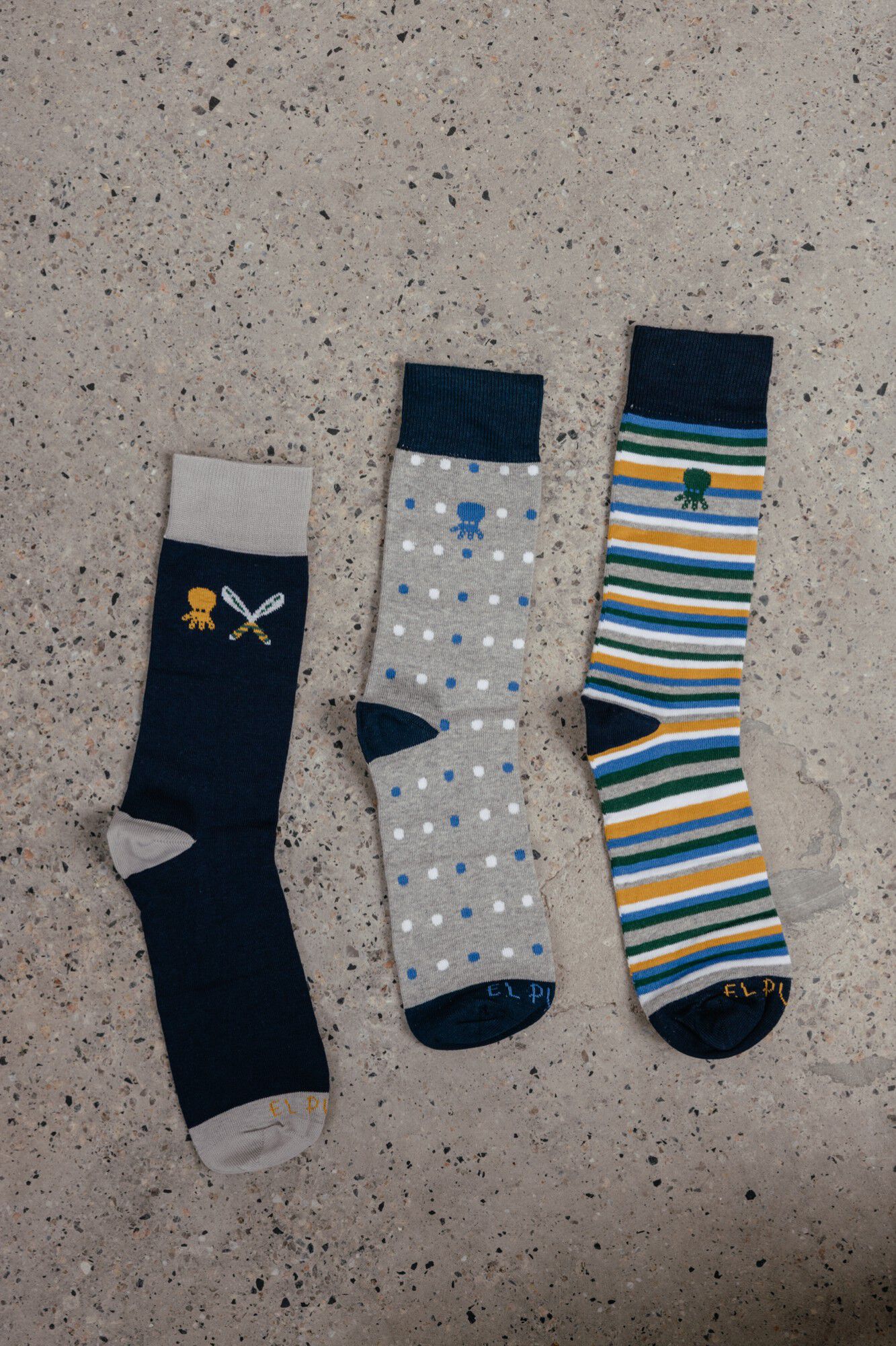 elPulpo Pacote de meias multicoloridas aconchegantes de inverno
