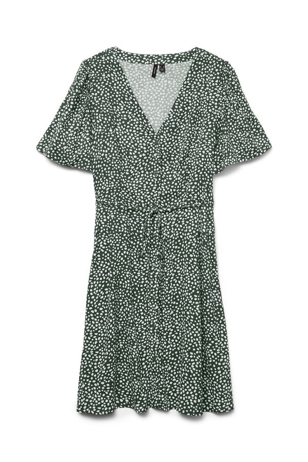 Vero Moda Vestido curto com bot&otilde;es Verde