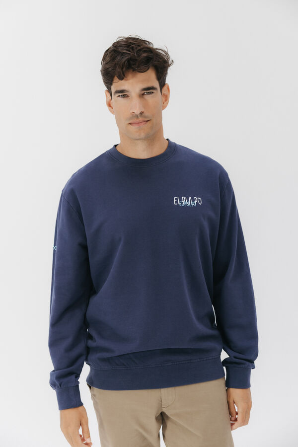 elPulpo Sweatshirt com logo Azul