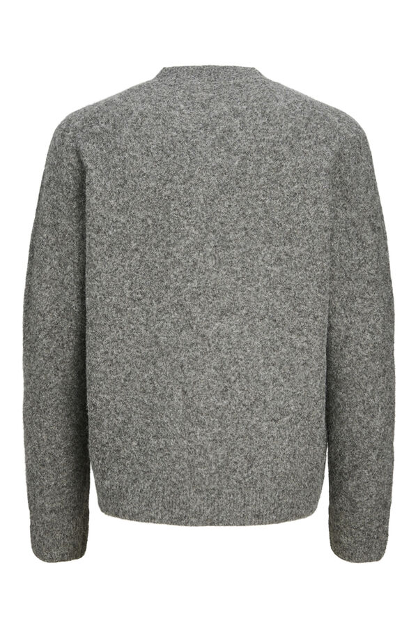 Jack & Jones Casaco de malha básico de malha liso Cinzento