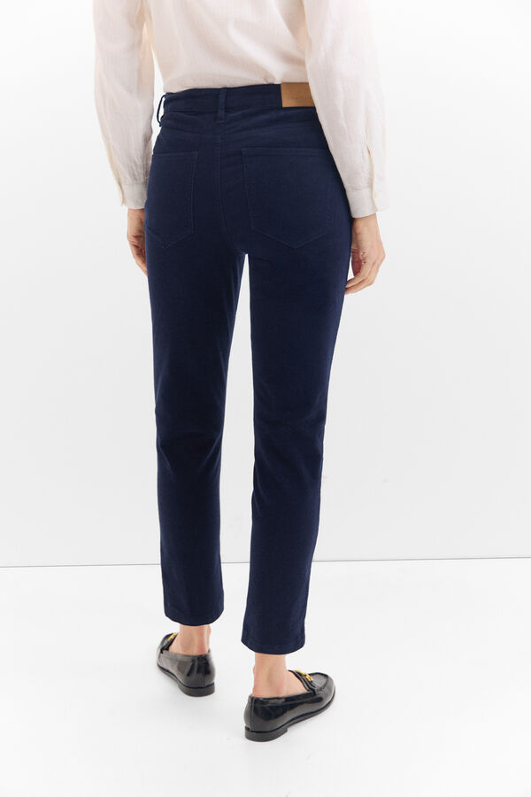 Cortefiel Corduroy Sensational Trousers Navy