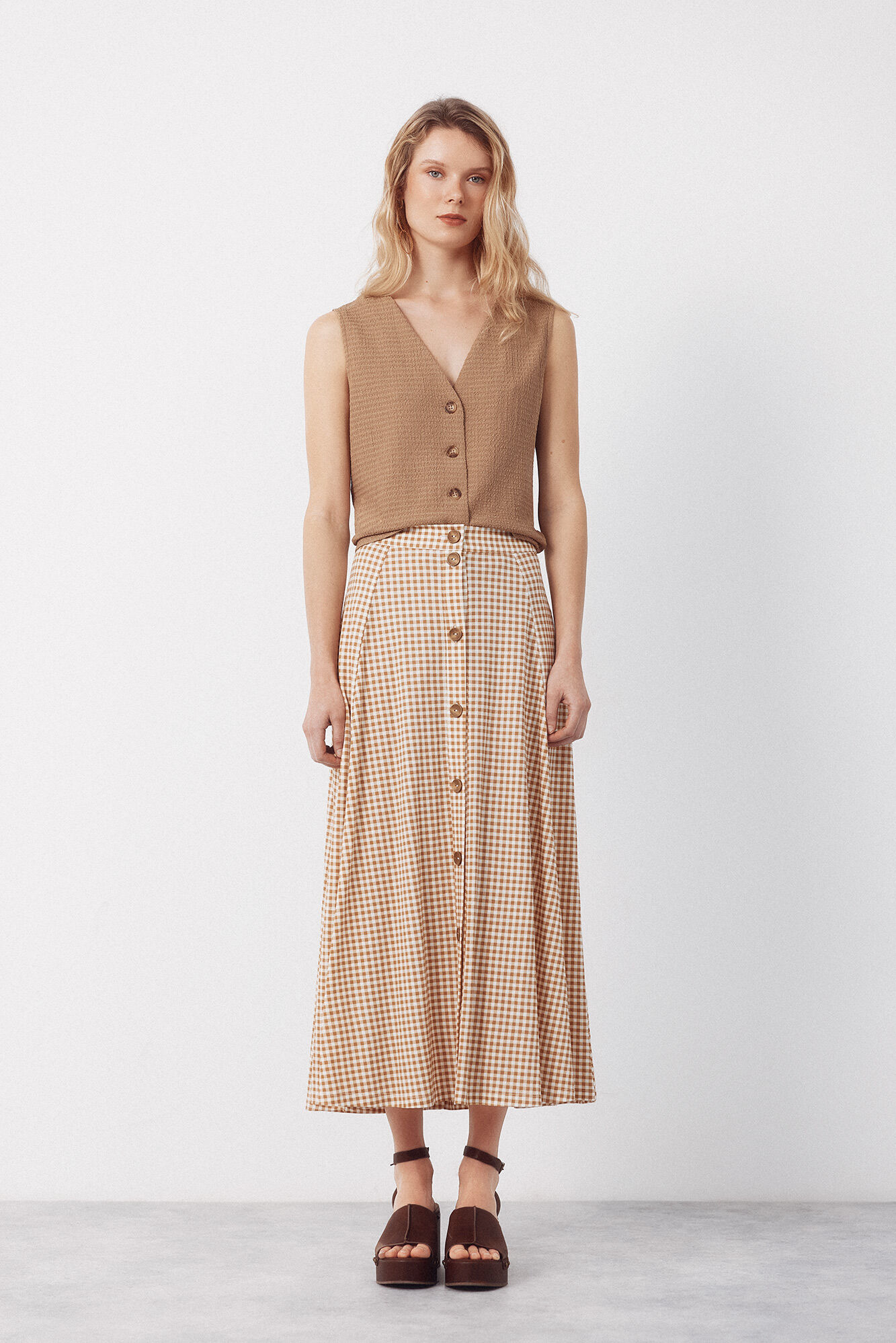 Cortefiel Midi circle skirt