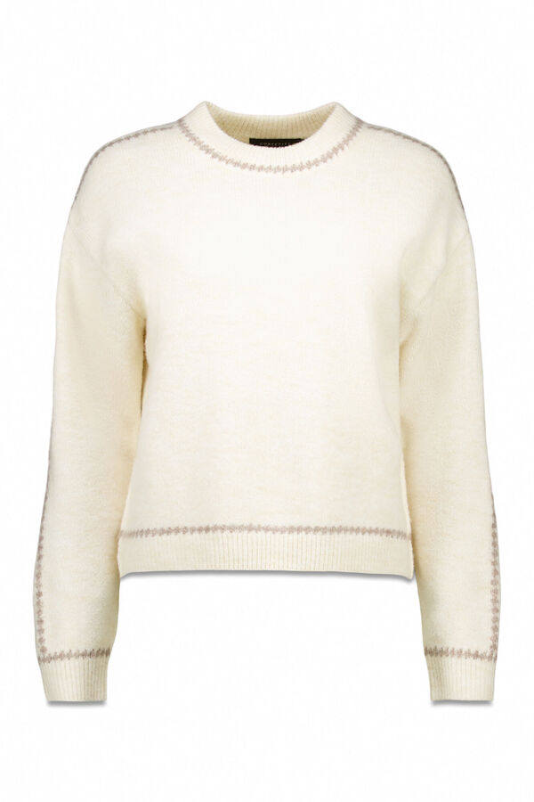 Cortefiel Jersey Perkins contrastes Marfil