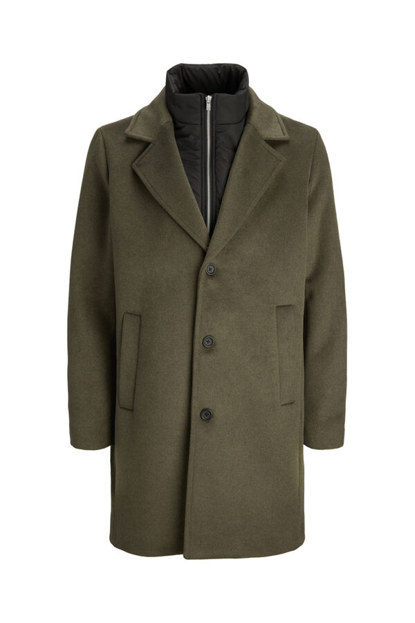 Jack & Jones Sobretudo longo com fecho combinado Cinzento