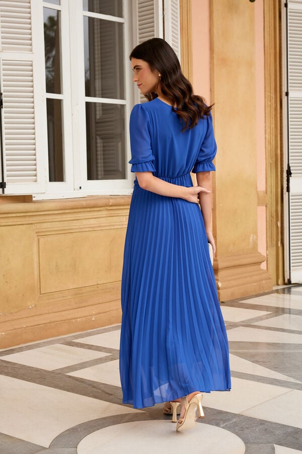 Pol&iacute;n Et Moi Vestido de convidada Sandra Azul