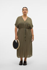 Vero Moda Curve Vestido fluído com botões plus size Verde