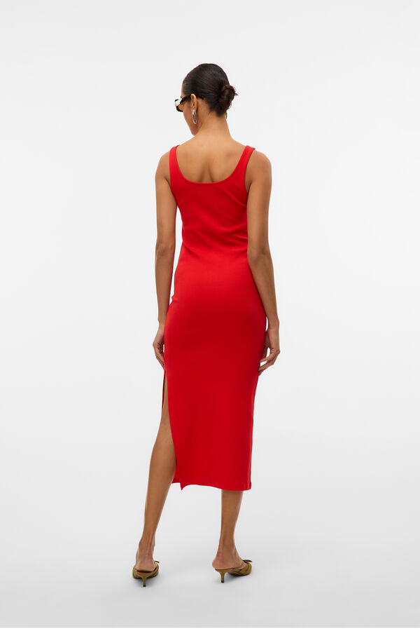 Vero Moda Vestido largo entallado Rojo