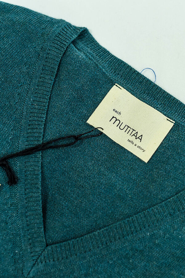 Mutitaa Camisola Channa com gola em V Azul