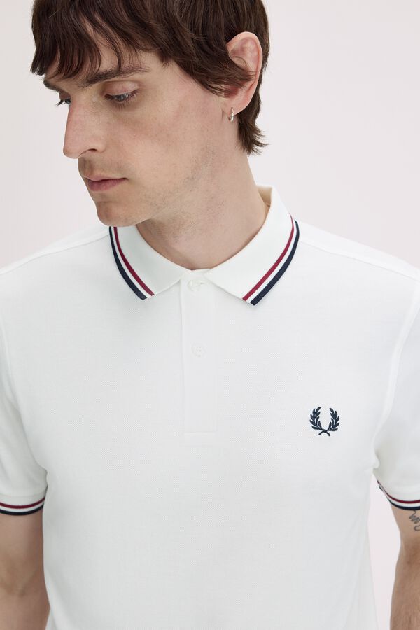 Fred Perry Polo em dois tons Fred Perry Ecru