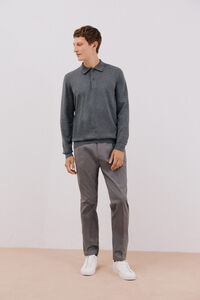 Cortefiel Cotton cashmere polo shirt neck jersey