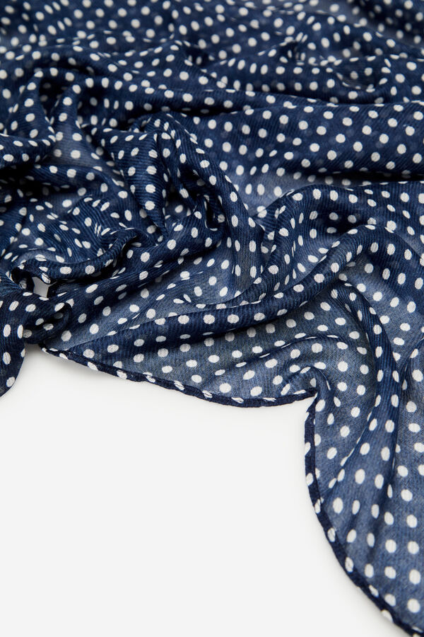 Cortefiel Polka-dot scarf Navy