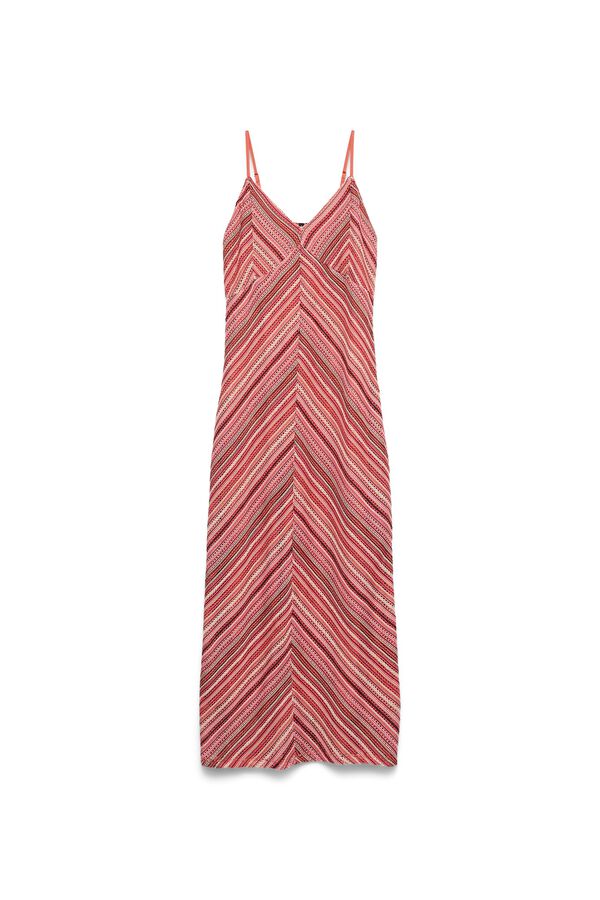 Vero Moda Strappy midi dress Coral