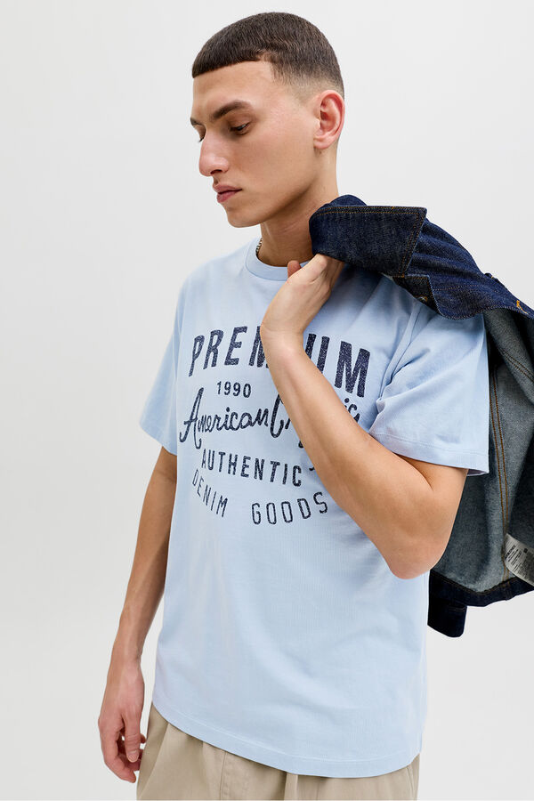 Jack & Jones Cotton regular fit T-shirt Blue