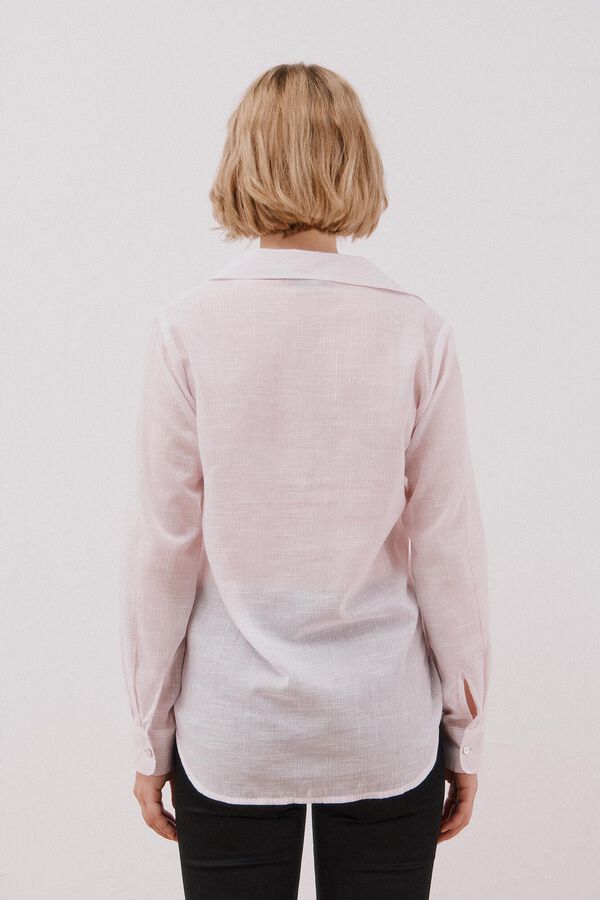 Cortefiel striped cotton shirt Purple