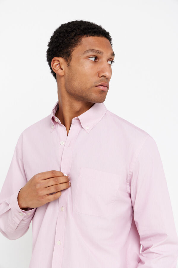 Cortefiel False plain Coolmax shirt Pink