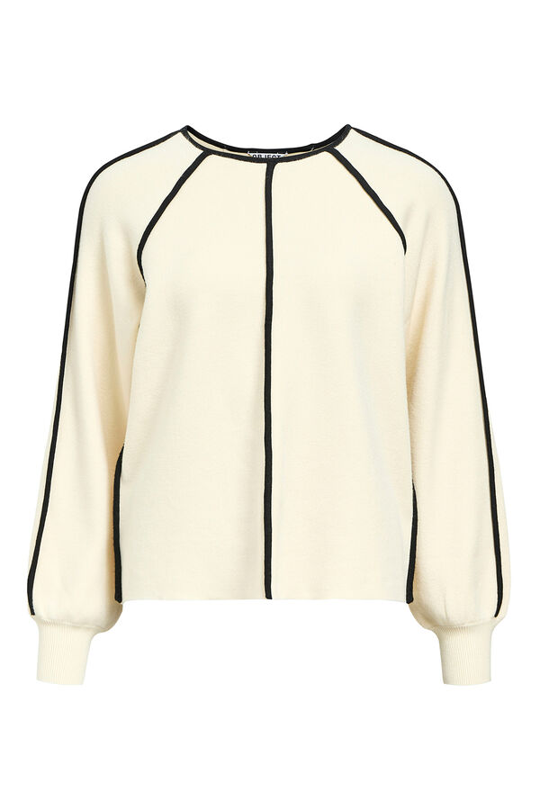 Object Camisola com acabamento contrastante Tostado