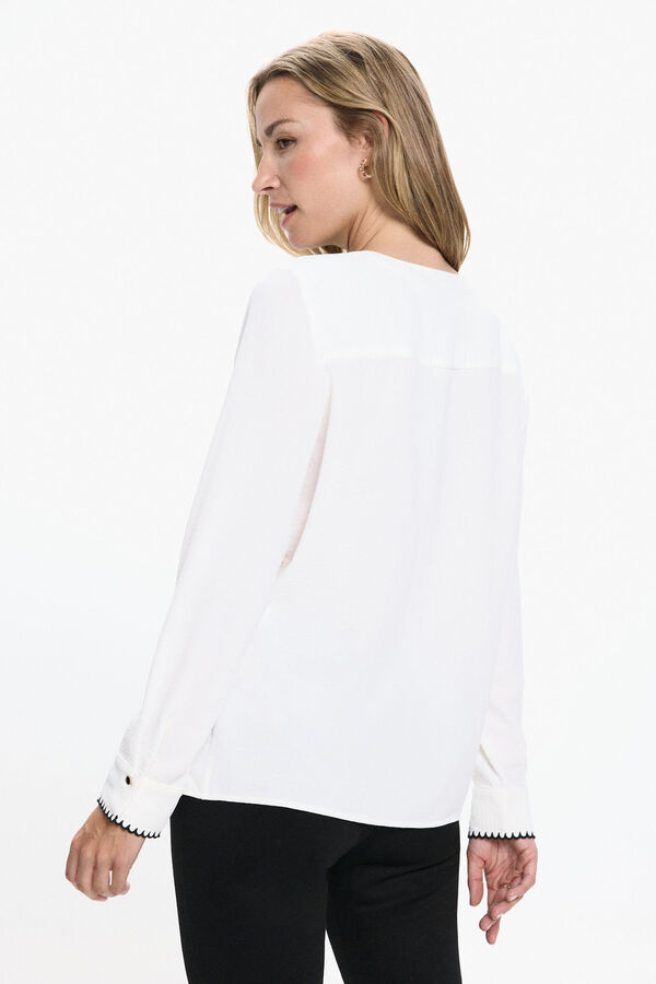 Vero Moda Camisa de manga comprida com aberturas  Branco
