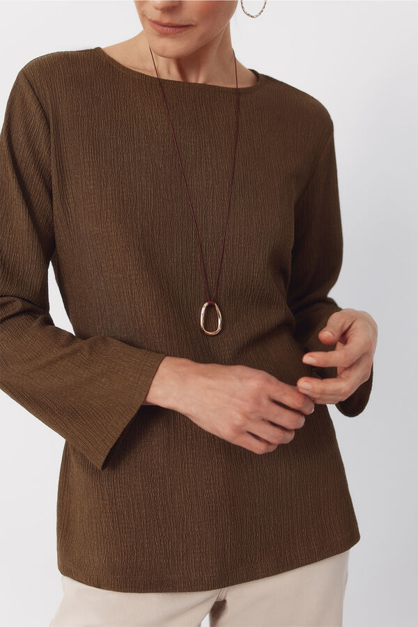 Cortefiel Gold pendant necklace Black