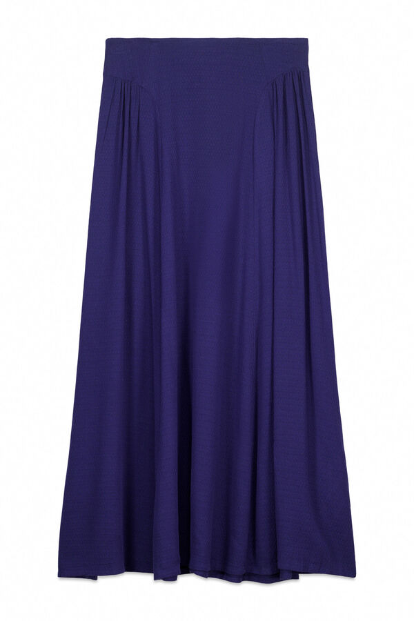 Slowlove Falda midi evasé Azul