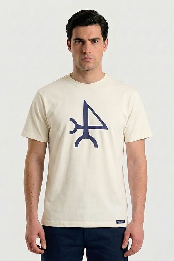 Valecuatro T-shirt logo Ecru