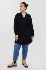 Cortefiel Plus size short shirt dress Black