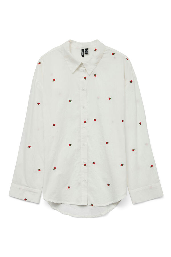 Vero Moda Camisa básica com bordado Branco