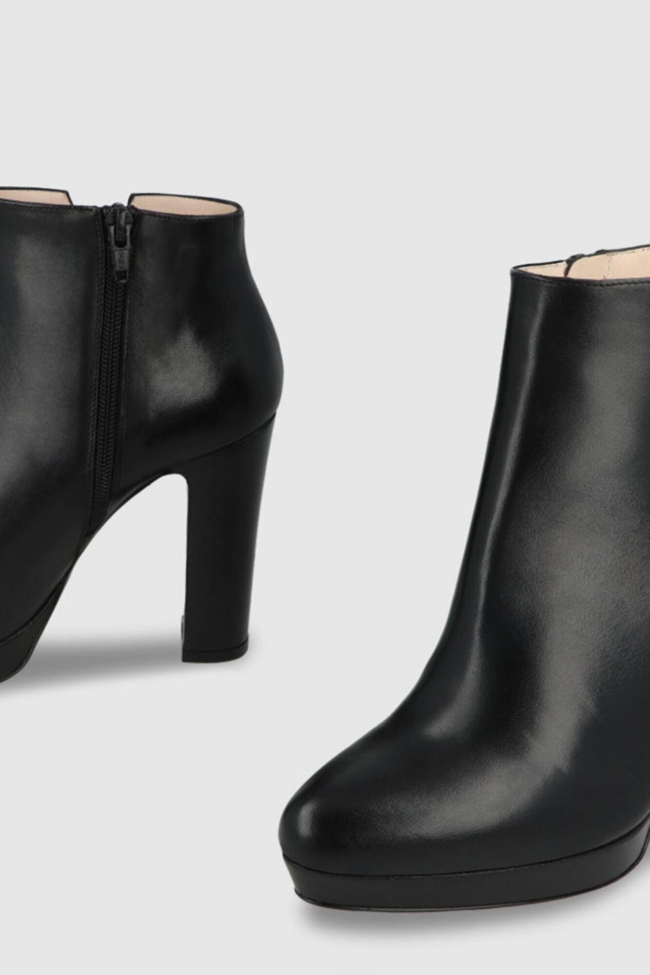 Botines de tac n de mujer en piel