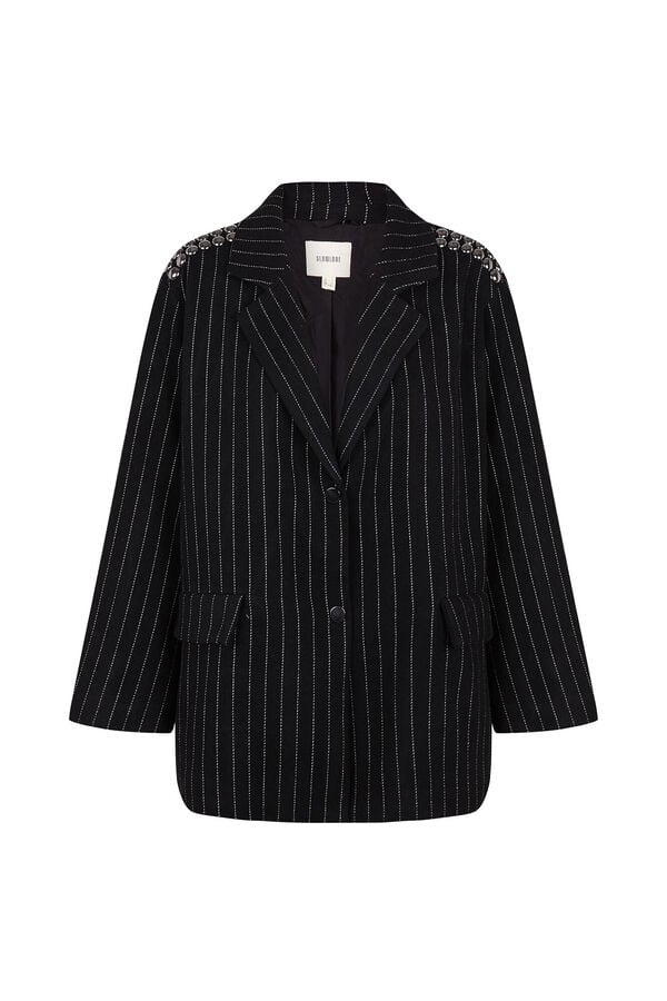 Slowlove Studded blazer Printed grey