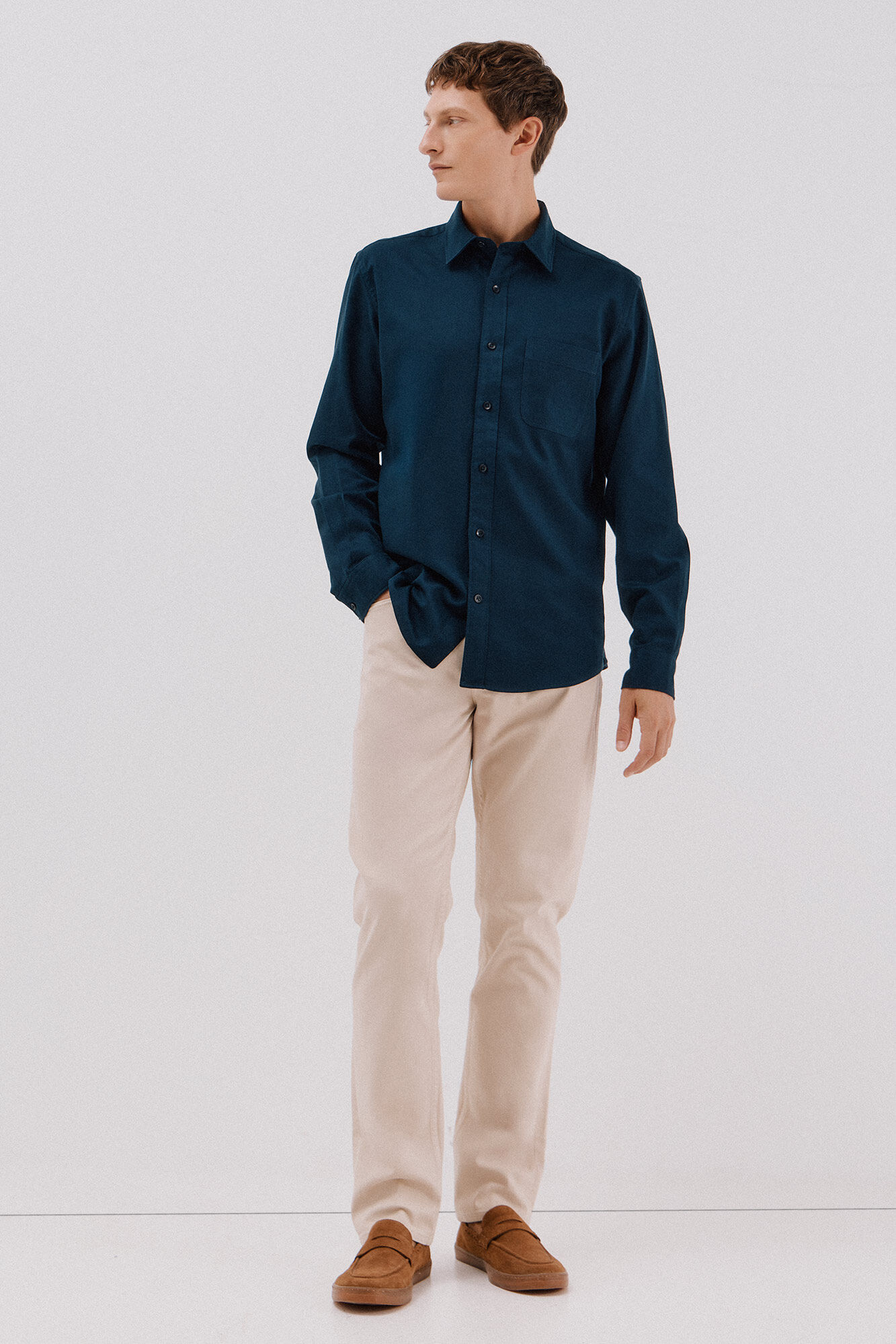 Camisa gabardina Tencel | Camisas de hombre - Black Friday | Cortefiel