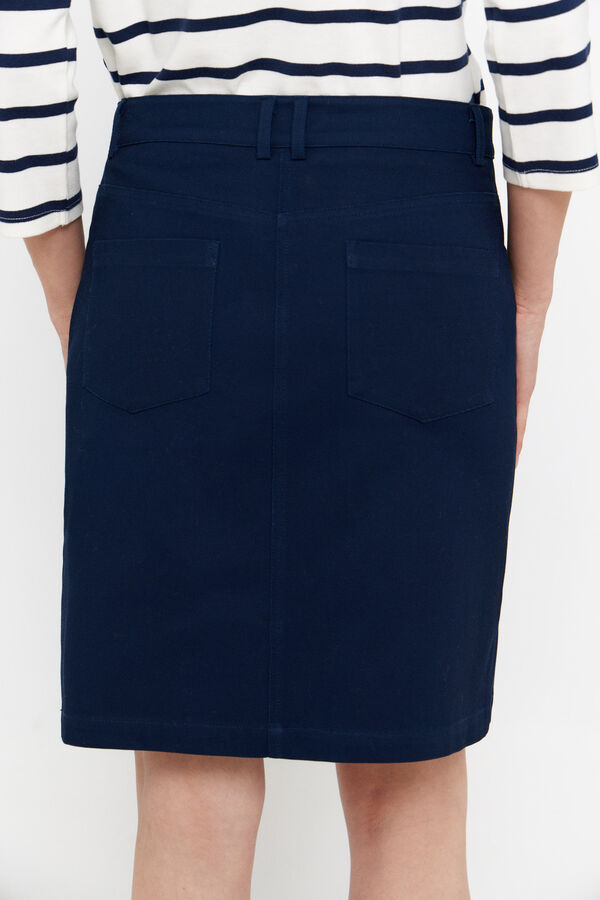 Cortefiel Short piqué skirt Navy