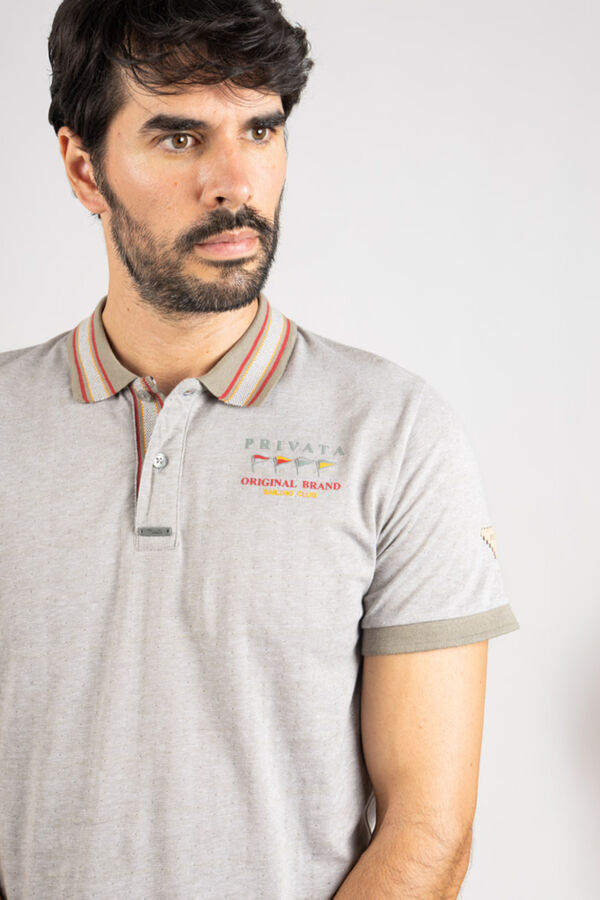 Privata Short sleeve polo shirt Grey